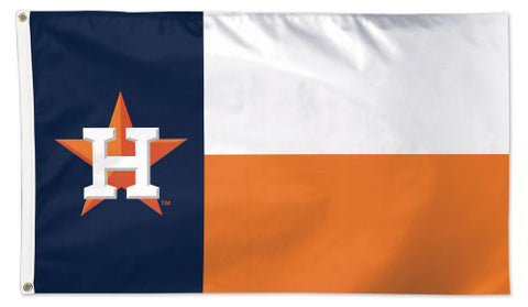 Houston Astros Texas-State-Flag-Style Official MLB Baseball Team DELUXE-EDITION 3'x5' Flag - Wincraft