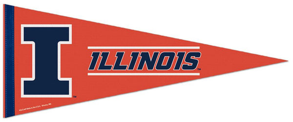Illinois Fighting Illini Official Team Logo Premium Felt Collector's Pennant - Wincraft