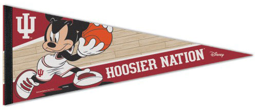 Indiana Hoosiers Basketball "Mickey Mouse Point Guard" Official Disney NBA Premium Felt Collector's Pennant - Wincraft