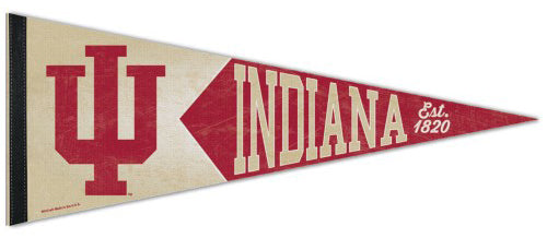Indiana Hoosiers NCAA College Vault 1950s-Style Premium Felt Collector's Pennant - Wincraft