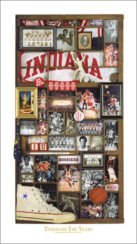 Indiana Hoosiers Basketball "Through the Years" Premium Poster Print - Smashgraphix