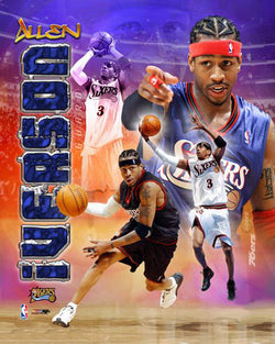 Allen Iverson "Philly Prime" Philadelphia 76ers Collage Premium Poster Print - Photofile