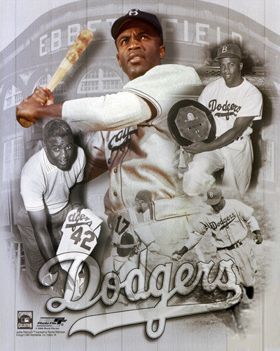 Jackie Robinson Brooklyn Dodgers LEGEND Commemorative Premium Poster Print - Photofile