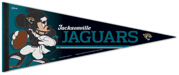 Jacksonville Jaguars "Mickey QB Gunslinger" Official NFL/Disney Premium Felt Pennant - Wincraft