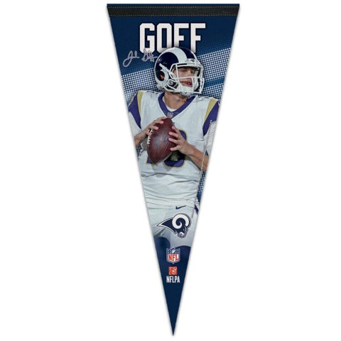 Jared Goff Signature Series L.A. Rams Premium Felt Collector's PENNANT - Wincraft 2018