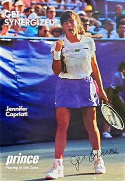 Jennifer Capriati "Synergized!" Tennis Action Poster - Prince 1991