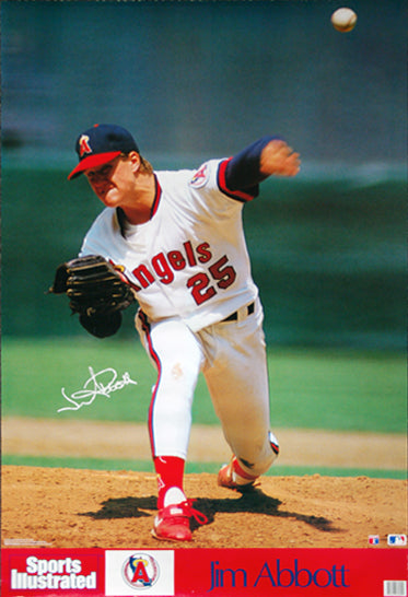 Jim Abbott "Signature Series" California Angels Sports Illustrated Action Poster - Marketcom 1989