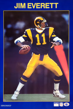Jim Everett "Action" Los Angeles Rams NFL Action Poster (1987) - Starline