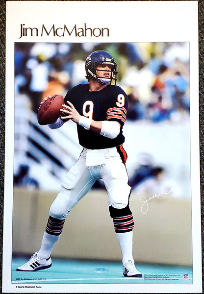 Jim McMahon "Superstar" Chicago Bears Vintage Original Poster - Sports Illustrated by Marketcom 1984