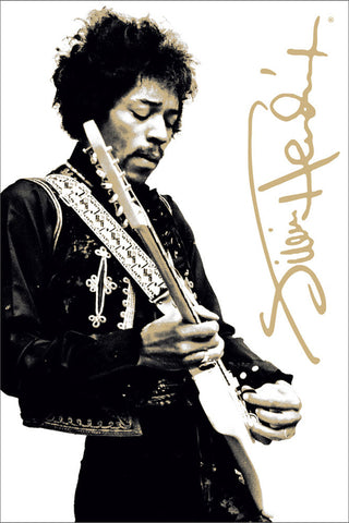 Jimi Hendrix "Guitar Hero" Music Legend Poster - Aquarius Images