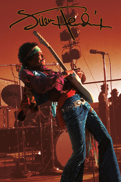Jimi Hendrix "Woodstock Hero" Music Legend Poster - Aquarius Images