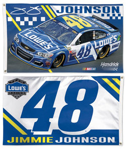 Jimmie Johnson NASCAR #48 Lowe's Chevrolet SS Huge 3' x 5' Banner Flag - Wincraft 2017