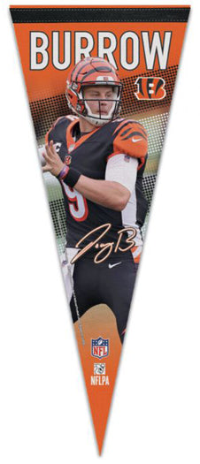 Joe Burrow Cincinnati Bengals NFL Action Signature Series Premium Felt Collector's Pennant - Wincraft