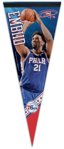 Joel Embiid "Signature Series" Philadelphia 76ers Premium Felt Collector's PENNANT - Wincraft