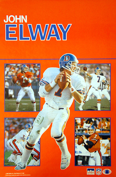John Elway "5-Shot" Denver Broncos Poster - Starline1989
