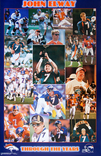 John Elway "Through The Years" Denver Broncos Commemorative Poster - Starline1999