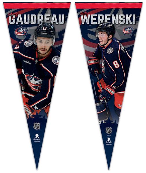 Columbus Blue Jackets Superstars Premium Felt Collector's Pennants (Johnny Gaudreau, Zack Werenski) - Wincraft