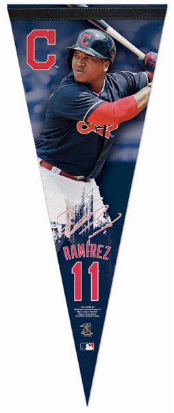 Jose Ramirez Signature Series Cleveland Indians Premium Felt Collector's PENNANT - Wincraft