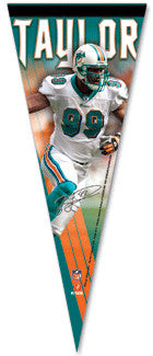 Jason Taylor "Signature" Premium Felt Pennant L.E. /2,008