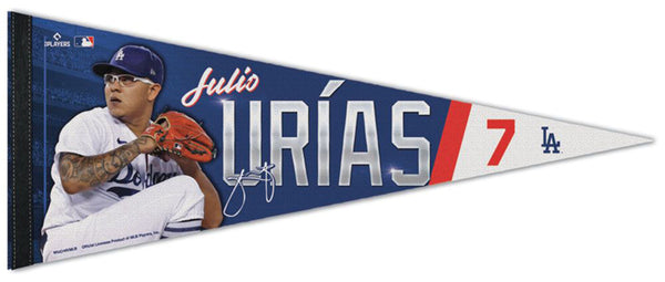 Julio Urias L.A. Dodgers Signature Series Premium Felt Collector's Pennant - Wincraft