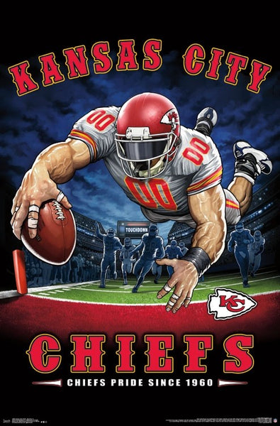 Kansas City Chiefs "Chiefs Pride Since 1960" NFL Theme Art Poster - Liquid Blue/Trends Int'l.