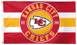 Kansas City Chiefs Retro Classic Style Official NFL Football Deluxe-Edition 3'x5' Flag - Wincraft