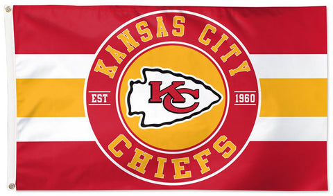 Kansas City Chiefs Retro Classic Style Official NFL Football Deluxe-Edition 3'x5' Flag - Wincraft