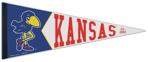 Kansas Jayhawks NCAA College Vault 1912-19-Style Premium Felt Collector's Pennant - Wincraft