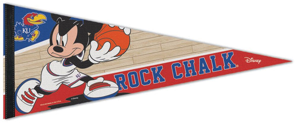 Kansas Jayhawks Basketball "Mickey Mouse Point Guard" Official Disney NBA Premium Felt Collector's Pennant - Wincraft