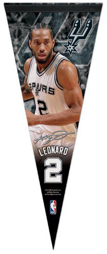 Kawhi Leonard Signature Series San Antonio Spurs Premium Felt Collector's PENNANT - Wincraft