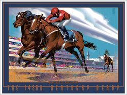 Official Poster of the 2016 Kentucky Derby Horse Racing Poster (Artist John Mattos)