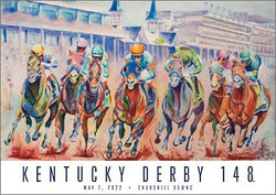 Official Poster of the 148th Kentucky Derby (2022) Horse Racing Poster (Artist Aimee Griffith)