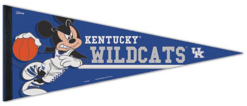 Kentucky Wildcats Basketball "Mickey Mouse Point Guard" Official Disney NCAA Premium Felt Collector's Pennant - Wincraft