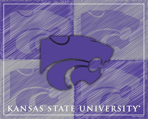 Kansas State Wildcats "Pop Art" NCAA Team Logo Poster Print - ProGraphs