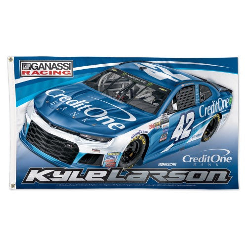 Kyle Larson NASCAR #42 Capital One Chevrolet Official HUGE 3'x5' Commemorative Flag - Wincraft 2018