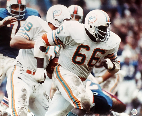 Larry Little "Lead Block" (c.1972) Miami Dolphins Premium Poster Print - Photofile