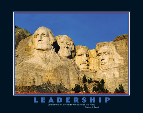 Mount Rushmore "Leadership" Inspirational Motivational Americana Poster - Eurographics