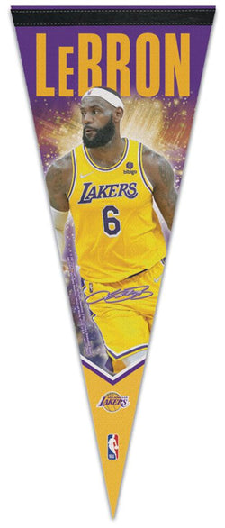 LeBron James LA Lakers #6 Signature Series Action Premium Felt Collector's Pennant - Wincraft