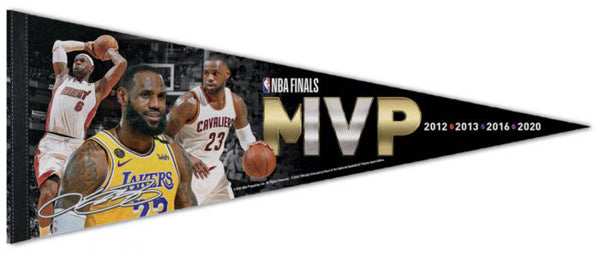 Lebron James NBA Finals MVP (Heat, Cavaliers, Lakers) Official Premium Felt Commemorative Pennant - Wincraft