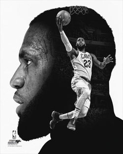 LeBron James "Pro File" Cleveland Cavaliers Premium Black-and-White Classic Poster Print - Photofile