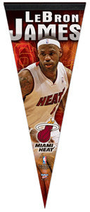 Lebron James "Heat Action" Premium Felt Collector's Pennant - Wincraft 2012