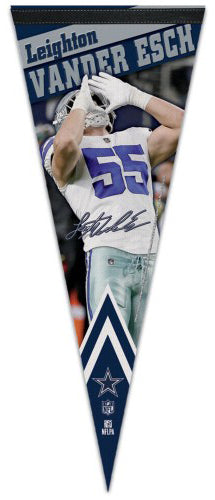 Leighton Vander Esch Dallas Cowboys Signature-Series Premium Felt Collector's PENNANT - Wincraft