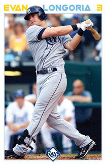 Evan Longoria "Blast!" Tampa Bay Rays Poster - Costacos 2009