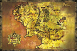Map of Middle Earth Poster (from J.R.R. Tolkien's The Lord of the Rings) - GB Eye