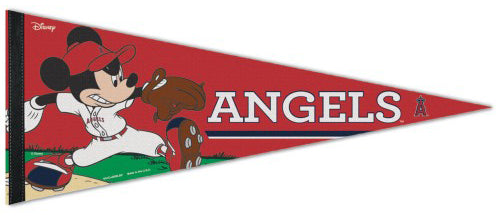 Los Angeles Angels "Mickey Mouse Flamethrower" Official MLB/Disney Premium Felt Pennant - Wincraft