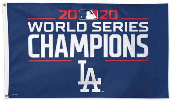Los Angeles Dodgers 2020 World Series Champions Official MLB Baseball DELUXE 3'x5' Team Flag - Wincraft