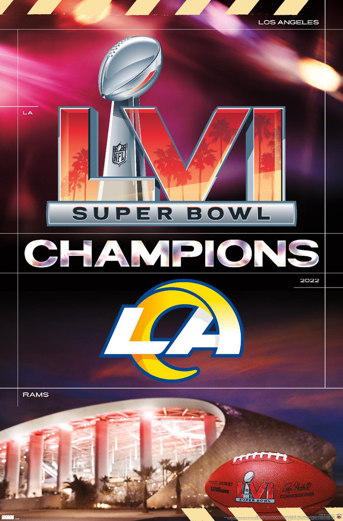 LOS ANGELES RAMS Super Bowl LVI Poster LA Rams Super Bowl 56 Poster No Frame Art