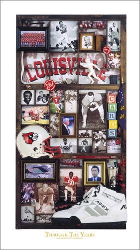 Louisville Cardinals Football "Through the Years" Premium Poster Print - Smashgraphix