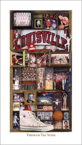 Louisville Cardinals Basketball "Through the Years" Premium Poster Print - Smashgraphix