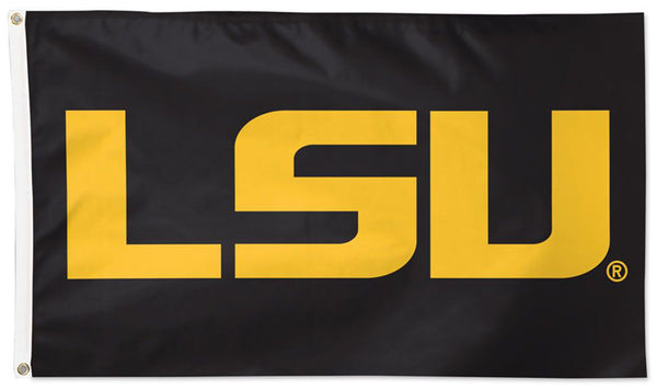 LSU Tigers LSU-On-Black Official NCAA Deluxe-Edition 3'x5' Flag - Wincraft